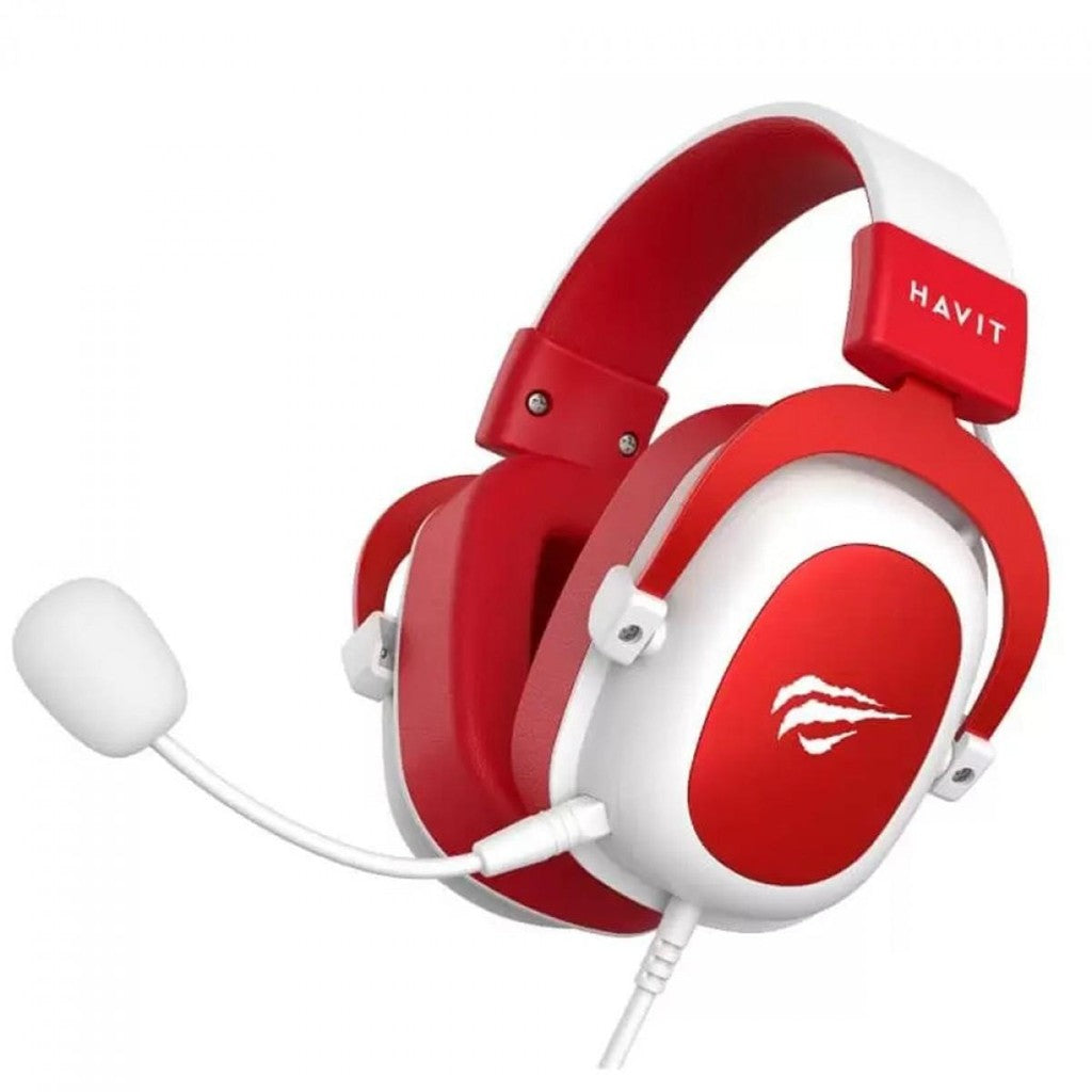 Havit HV-H2002D Gaming Headset – 3.5mm, 53mm Drivers, Multi-Platform, White/Red