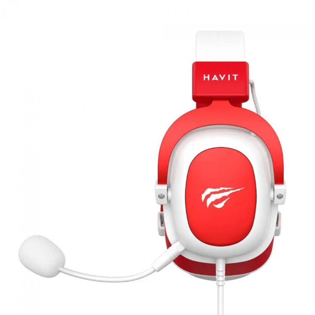 Havit HV-H2002D Gaming Headset – 3.5mm, 53mm Drivers, Multi-Platform, White/Red