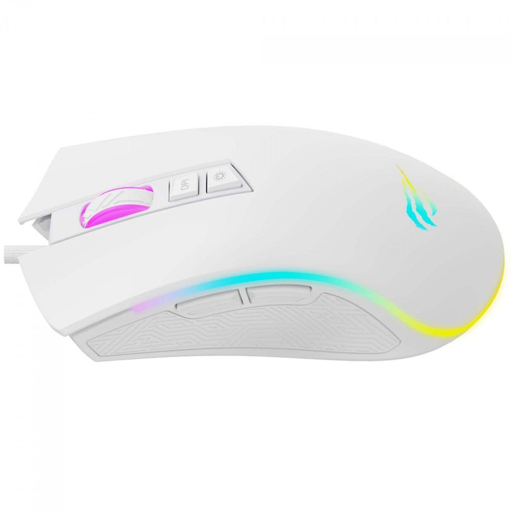 Havit MS1034 Gaming Mouse – RGB, 4800 DPI, USB, 7 Buttons, White