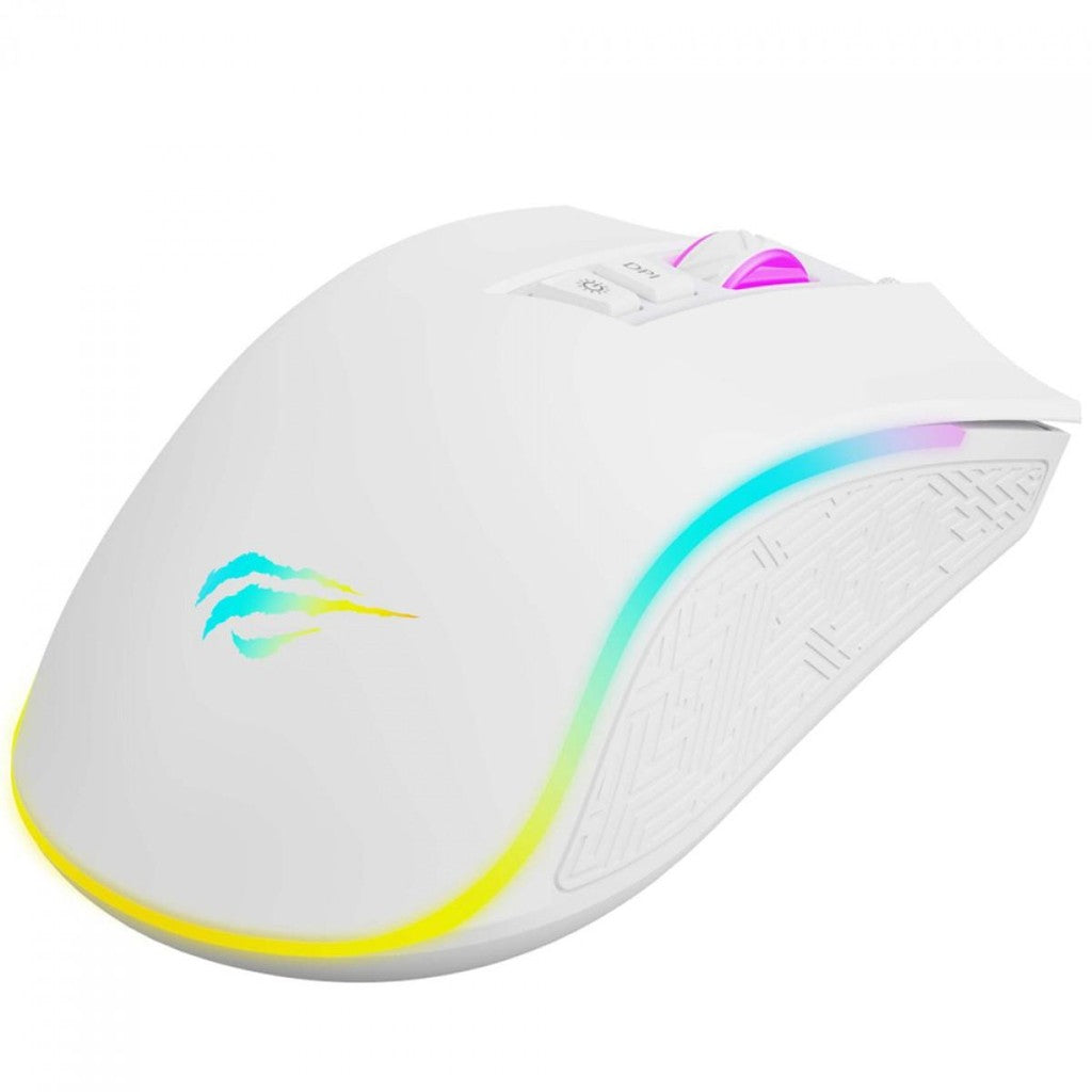 Havit MS1034 Gaming Mouse – RGB, 4800 DPI, USB, 7 Buttons, White
