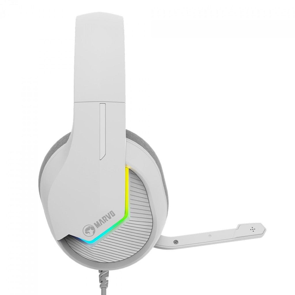 Marvo H8618 Gaming Headset – RGB, USB, 50mm Drivers, White