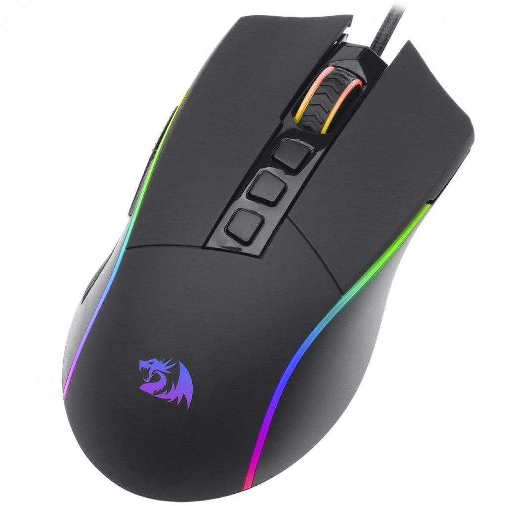 Mouse Gamer Redragon Plank RGB, 16000 DPI, 9 Botões Programáveis, Black, M812-RGB