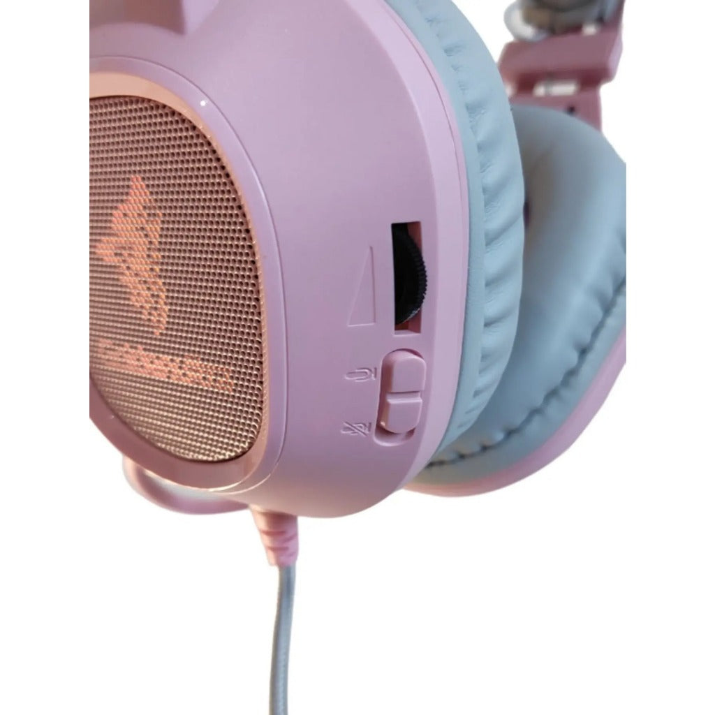 Cat Ear Gaming Headset – Wired, RGB LED, Removable Ears