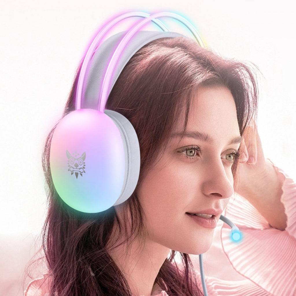 Gaming Headset – RGB LED, White, Compatible with PC, Notebook, PS4, Xbox One
