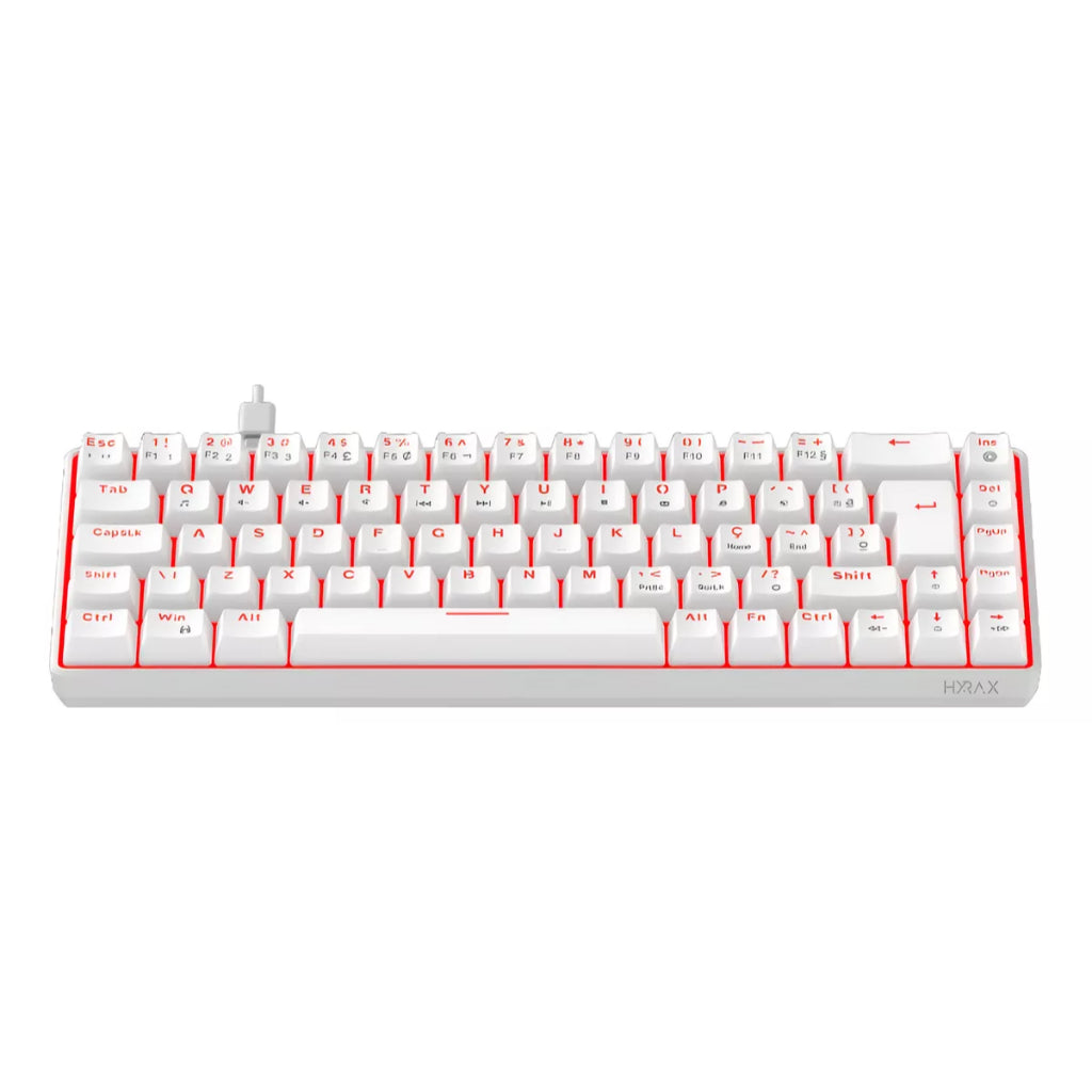 Hyrax Thunder Pro 65% Mechanical Gaming Keyboard – Red LED, Huano Switch, ABNT2