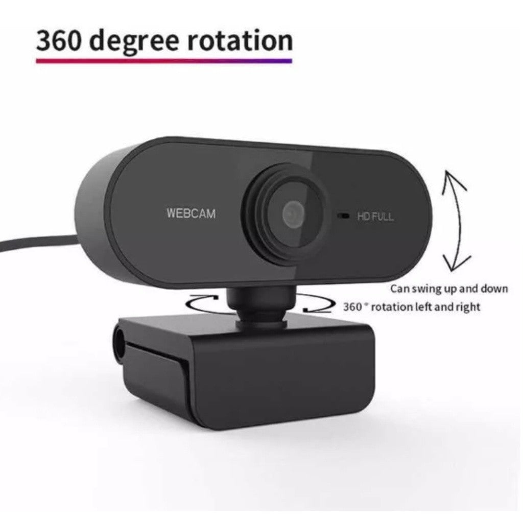 Full HD Webcam – 1080x1920p, 2MP, USB Plug & Play, Built-in Microphone