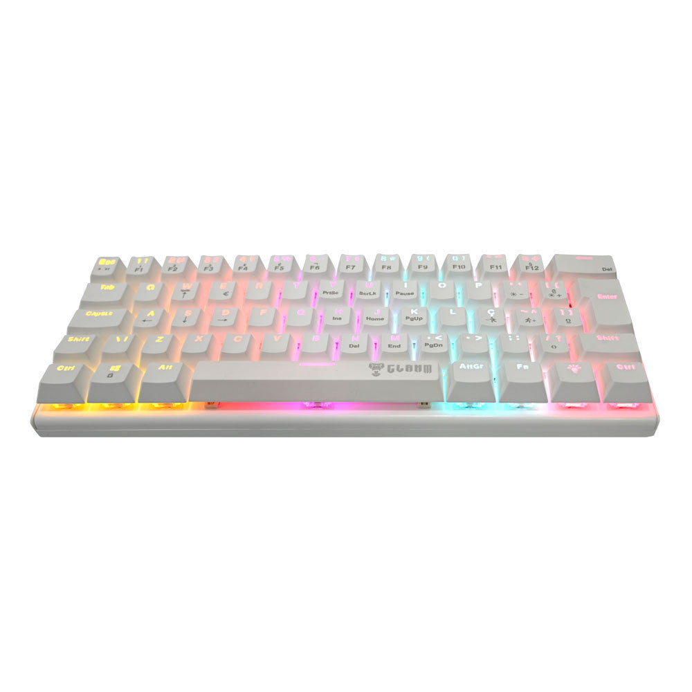 Teclado Mecânico CLAMN Night Walker CL-TK76 RGB - Branco
