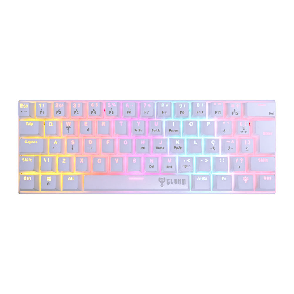 Teclado Mecânico CLAMN Night Walker CL-TK76 RGB - Branco