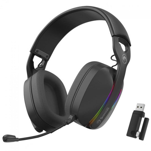 Marvo Pulz 70W Gaming Headset – Tri-Mode, Wireless, Bluetooth, USB, 40mm Drivers, Black