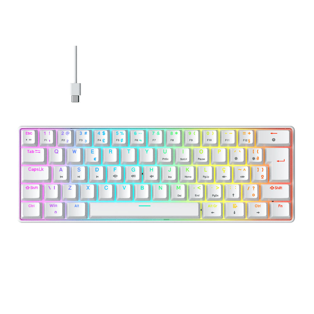 Hyrax 60% Mechanical Gaming Keyboard – Huano Switch, RGB, ABNT2 Layout