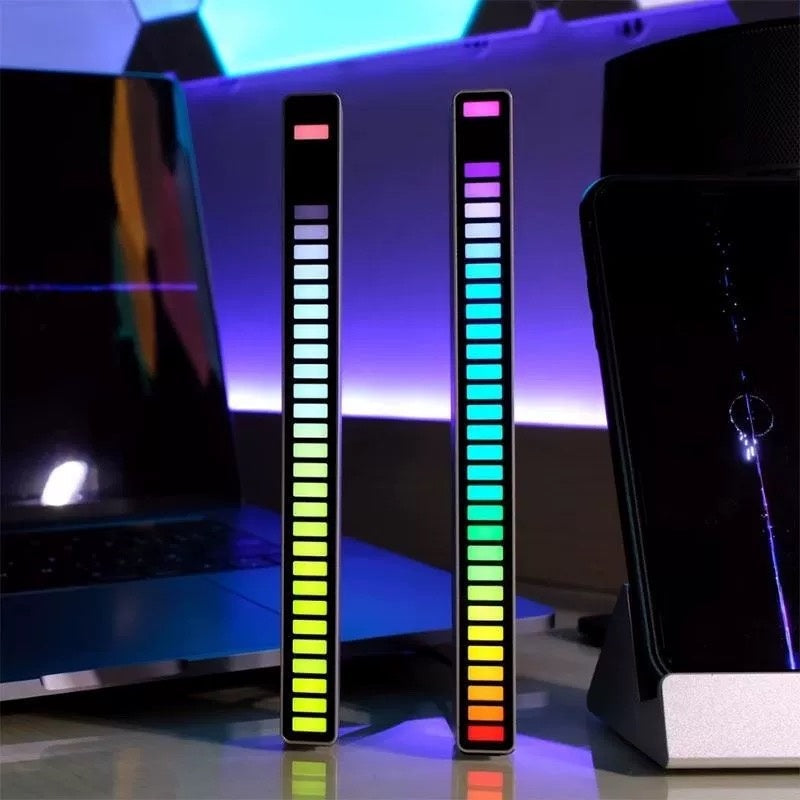 RGB Sound Reactive LED Bar – Music Rhythm Light, Decorative for Gaming, Car, Sports, Leisure (C9)