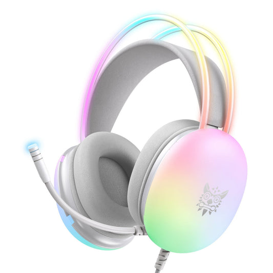 Gaming Headset – RGB LED, White, Compatible with PC, Notebook, PS4, Xbox One