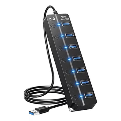 USB 3.0 Hub Adapter – 4/7 Ports, High Speed 5Gbps, for PC, Keyboard, Flash Drive