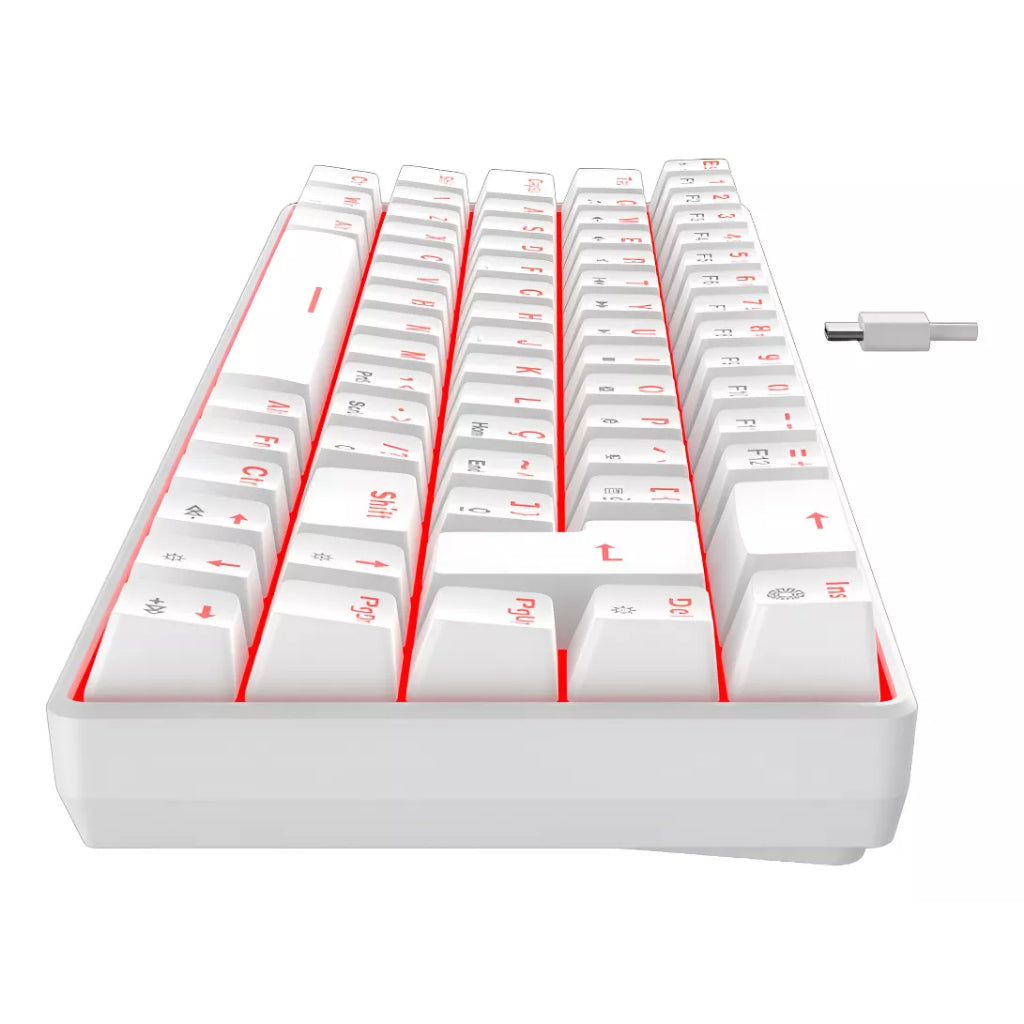 Hyrax Thunder Pro 65% Mechanical Gaming Keyboard – Red LED, Huano Switch, ABNT2
