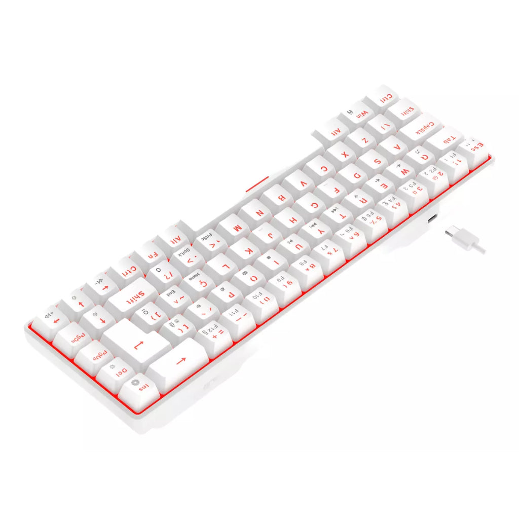 Hyrax Thunder Pro 65% Mechanical Gaming Keyboard – Red LED, Huano Switch, ABNT2