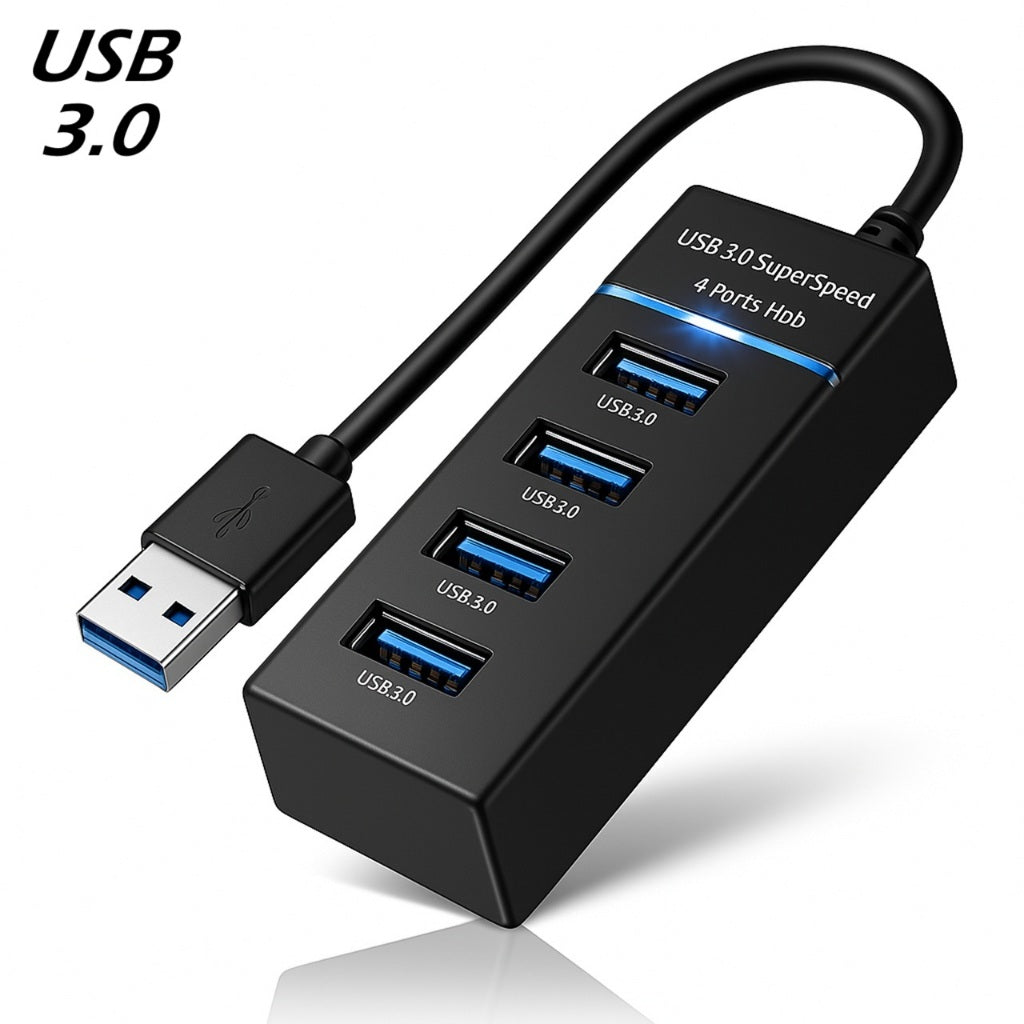 USB 3.0 Hub Adapter – 4/7 Ports, High Speed 5Gbps, for PC, Keyboard, Flash Drive