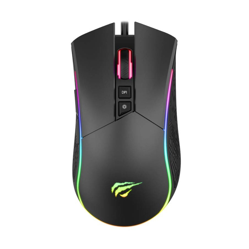 Havit MS1001S Gaming Mouse – RGB, 4800 DPI, 7 Buttons, Black