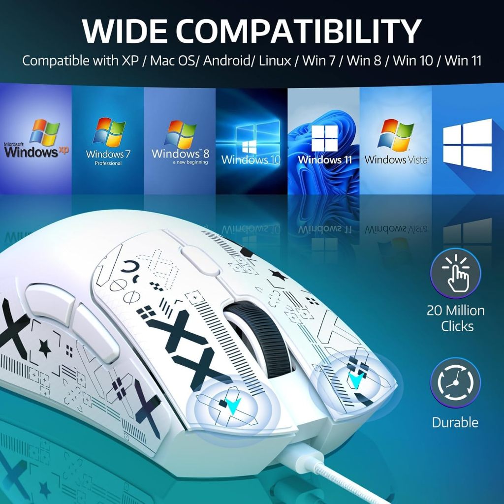 Attack Shark R1 Mouse with PAW3311 Sensor Three-mode Wireless Bluetooth Gaming Mouse Customizable