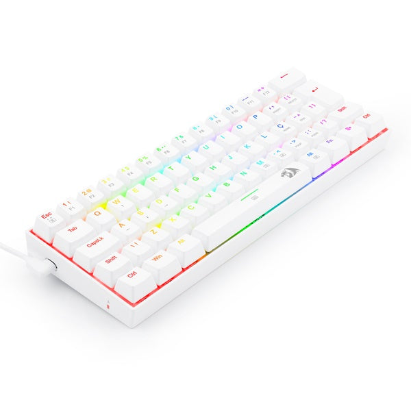 Dragonborn 60% Mechanical Gaming Keyboard – RGB, Blue Switch, ABNT2, White