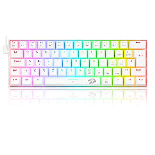 Dragonborn 60% Mechanical Gaming Keyboard – RGB, Blue Switch, ABNT2, White