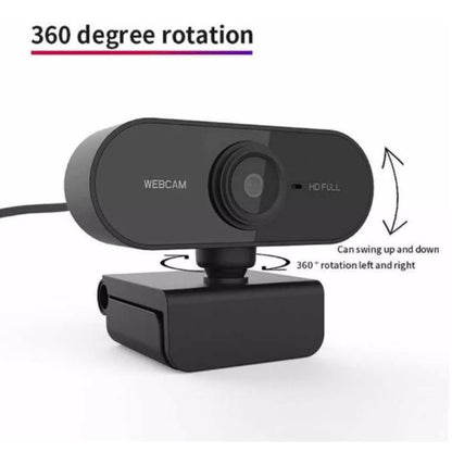 Full HD Webcam – 1080x1920p, 2MP, USB Plug & Play, Built-in Microphone