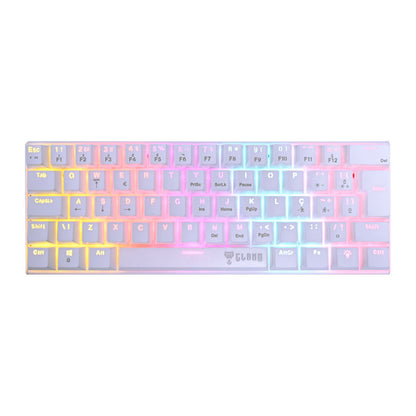 Teclado Mecânico CLAMN Night Walker CL-TK76 RGB  - Branco